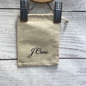 Small cream J. Crew cloth jewelry dust bag 4" x 5"